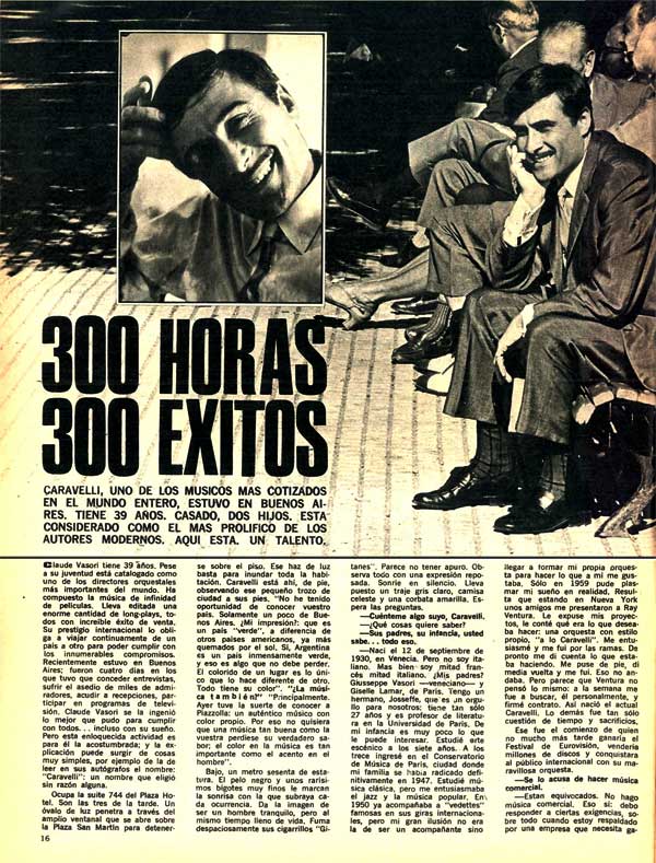 Page 1 from Caravellii interview at Gente magazine