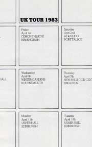 UK 1983 Tour