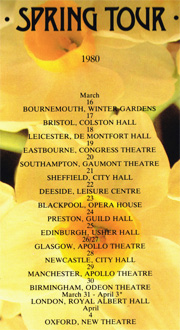 UK 1980 Tour