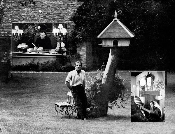 Charles Aznavour at the garden