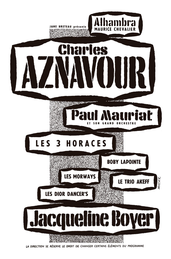 Charles Aznavour at Alhambra with other artists