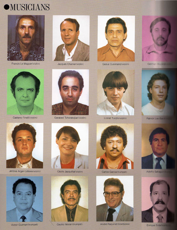 Photo of the Musicians from Japan Tour 1983