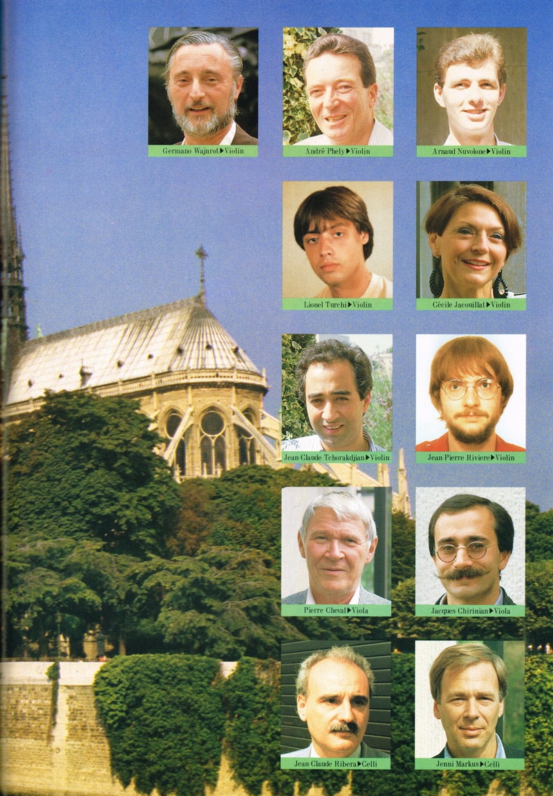 Photo of the Musicians from Japan Tour 1985