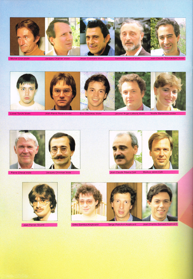 Photo of the Musicians from Japan Tour 1986