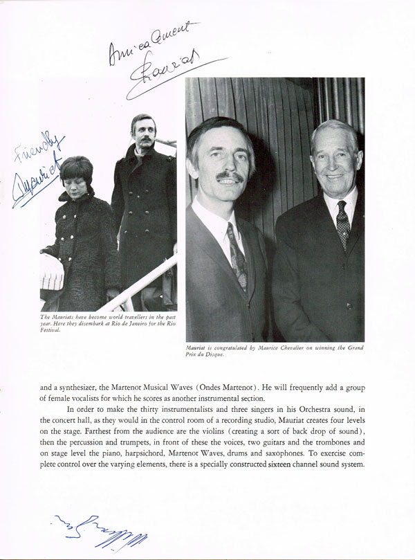Photo from Program from First North American Tour 1969