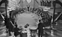 Orchestra arranged within a circle